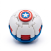 白色美国队长 Comic Hero Inspired 3D Fidget Sphere | 2-in-1 Press & Rotate Puzzle Ball for Stress Relief