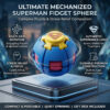 超人 Comic Hero Inspired 3D Fidget Sphere | 2-in-1 Press & Rotate Puzzle Ball for Stress Relief