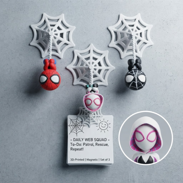 154eed7ed4de7cee587e5468a885bf50 Spider-Man Hanging Magnet™ – 3D Web Action Decor