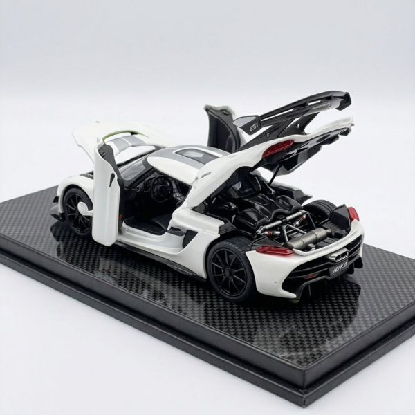 Precision 1:64 Scale Koenigsegg Jesko Diecast Collectible Model with Luxury Display Stand