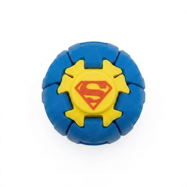 Super Hero Theme Fidget Sphere, Premium 3D Printed Rotating Puzzle Ball, Unique Stress Relief Desk Toy & Collectible Gift