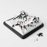 3D Topographical Relief Puzzle | Interactive World Mountain Terrain Set 36pcs (6x6)