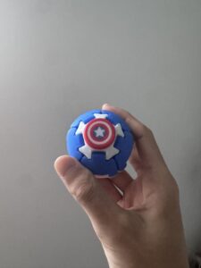 Super Hero Theme Fidget Sphere, Premium 3D Printed Rotating Puzzle Ball, Unique Stress Relief Desk Toy & Collectible Gift