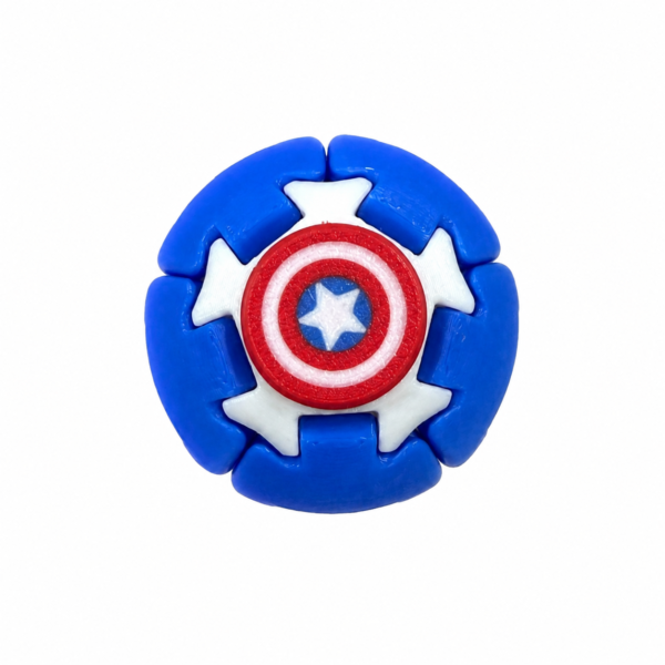 Super Hero Theme Fidget Sphere, Premium 3D Printed Rotating Puzzle Ball, Unique Stress Relief Desk Toy & Collectible Gift